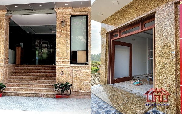 150 mẫu đá ốp mặt tiền nhà màu vàng đẹp - Đá vàng kem nhiệt đới