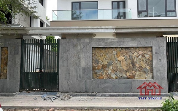 Tổng hợp các mẫu đá ốp trụ cổng đẹp bạn không nên bỏ qua 9 Mẫu đá ốp trụ cổng đẹp, sang trọng - Mẫu 10