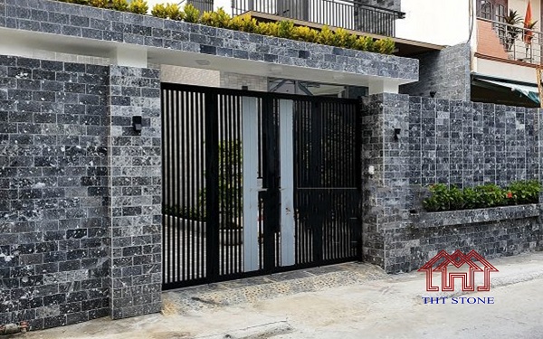 Tổng hợp các mẫu đá ốp trụ cổng đẹp bạn không nên bỏ qua 6 Mẫu đá ốp trụ cổng đẹp, sang trọng - Mẫu 1