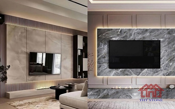 mẫu đá ốp vách tivi sang trọng, đẹp 12
