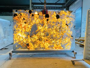 kinh nghiệp thi công tranh đá xuyên sáng 13 năm