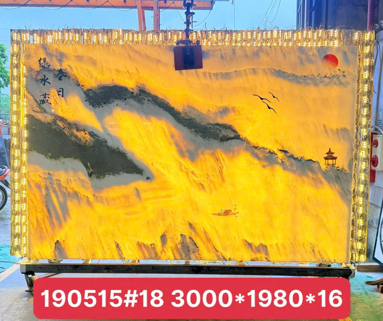 thi công tranh đá xuyên sáng